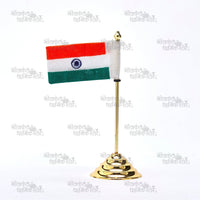 Gold Plated Indian Flag for Car Dashboard and Office Desk