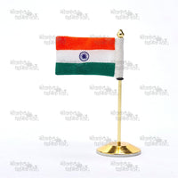 Gold Plated Indian Flag for Car Dashboard and Office Desk
