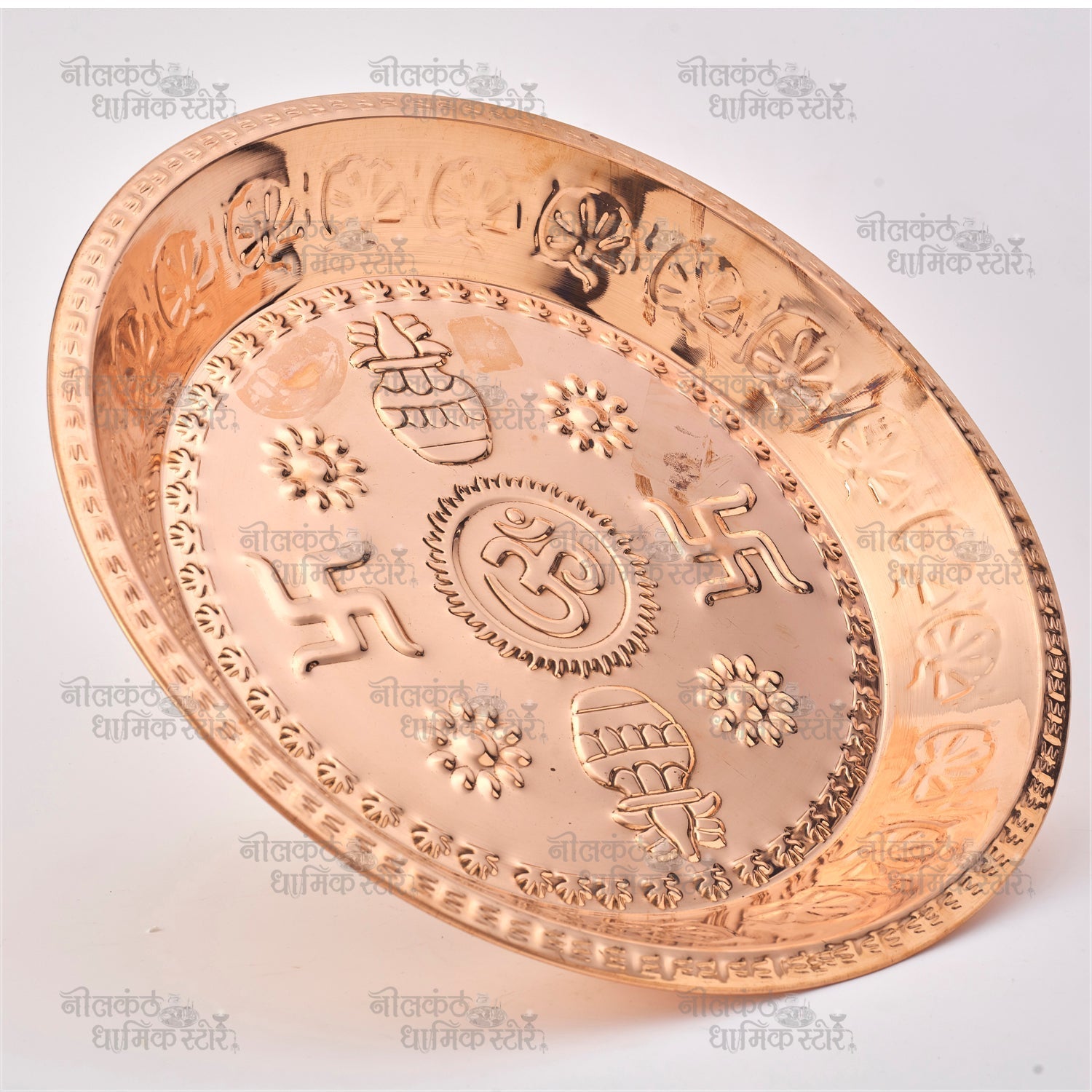 Pure Copper Thal for Puja – Traditional Indian Copper Dish