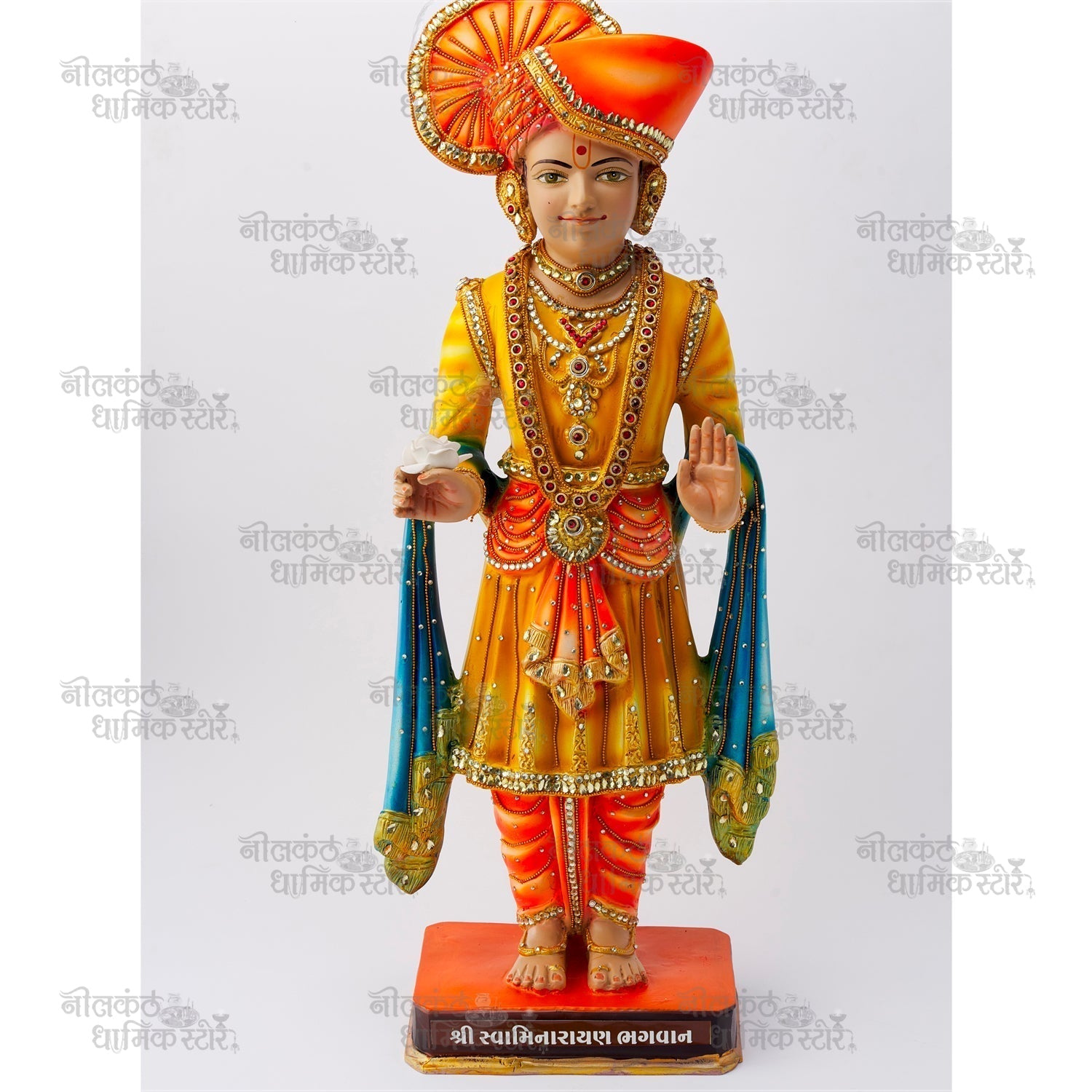 Ghanashyam Maharaj Mota Murti – Large Swaminarayan Idol for Home and Temple by Nilkanthdham