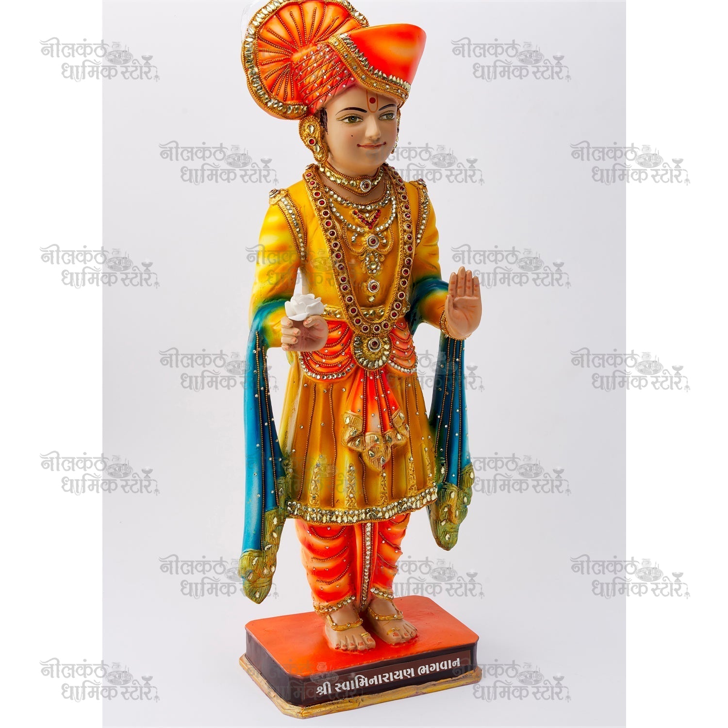 Ghanashyam Maharaj Mota Murti – Large Swaminarayan Idol for Home and Temple by Nilkanthdham