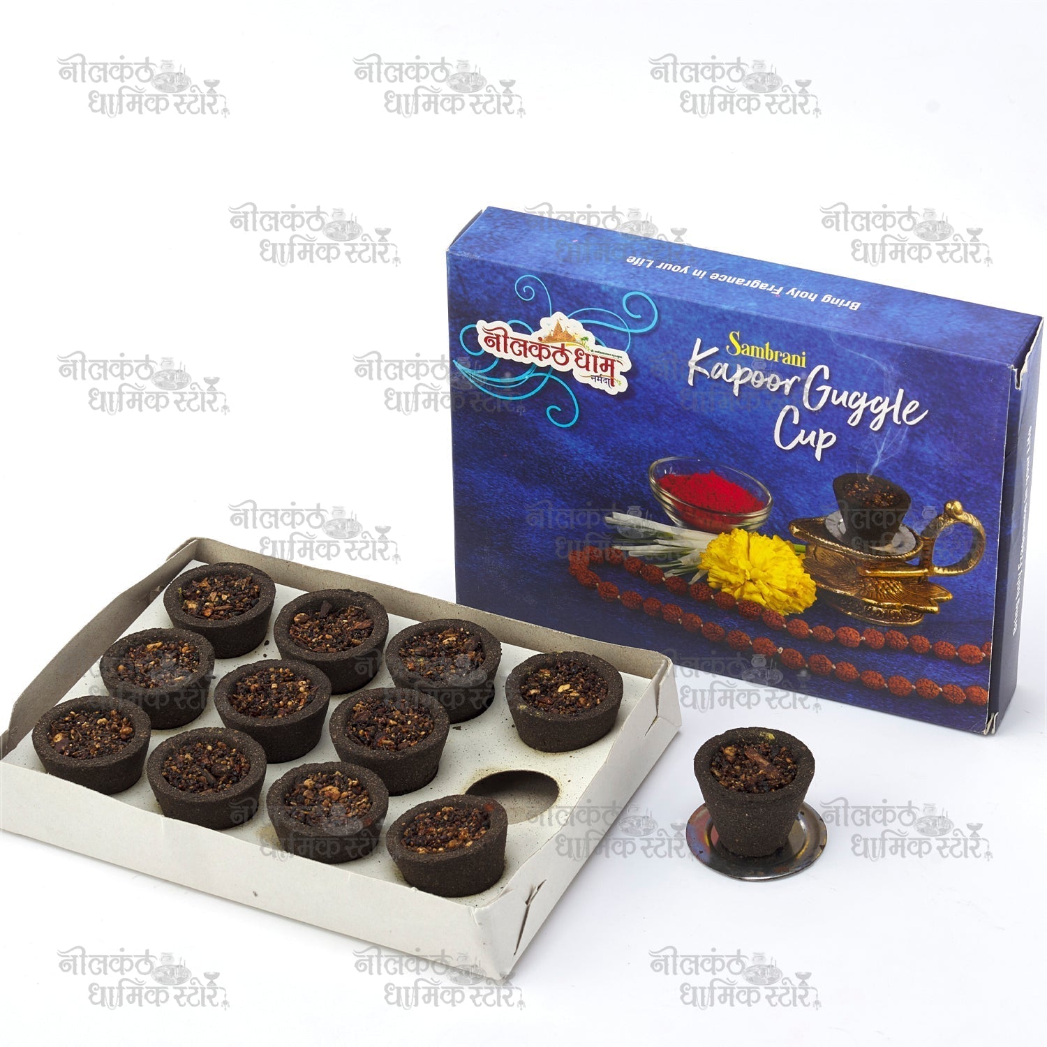 Guggle Kapoor Cup – Natural Guggul & Camphor Temple Fragrance Dhoop Cup by Nilkanthdham