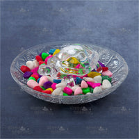 Crystal Kachaba Plate Set with Tortoise for Vastu and Feng Shui Energy Balance by Nilkanth Dham