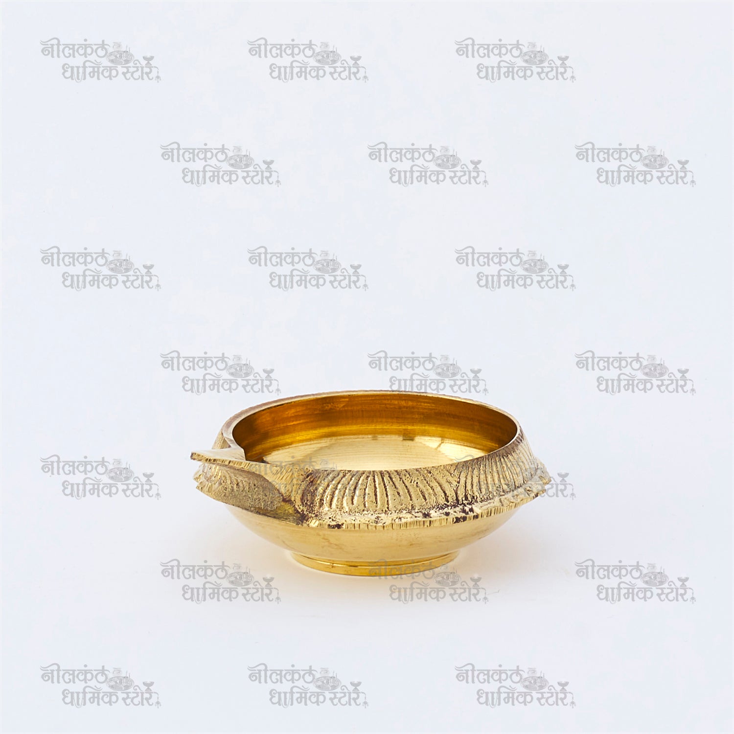 kamal designed brass diya