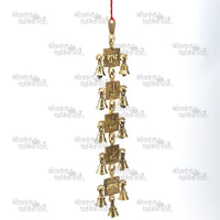 Brass Latkan Labh Shubh Ganesh Lakshmi Saraswati Door Hanging Bells