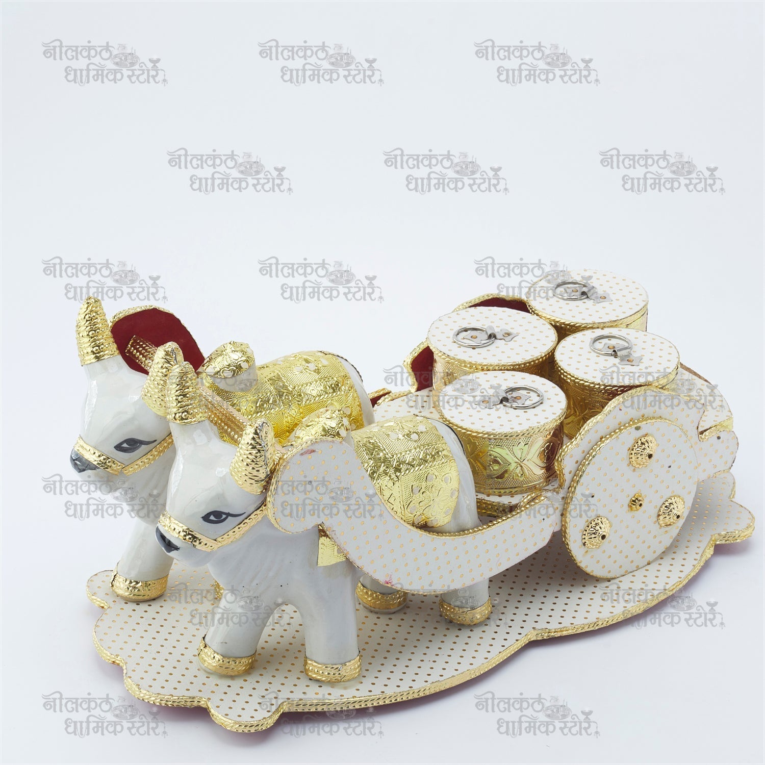 Handcrafted Wooden Bullock Cart - Mukhavas Gadu Rustic Home Décor by Nilkanth Dham