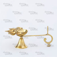Pure Brass Panch Aarti Diya Stand