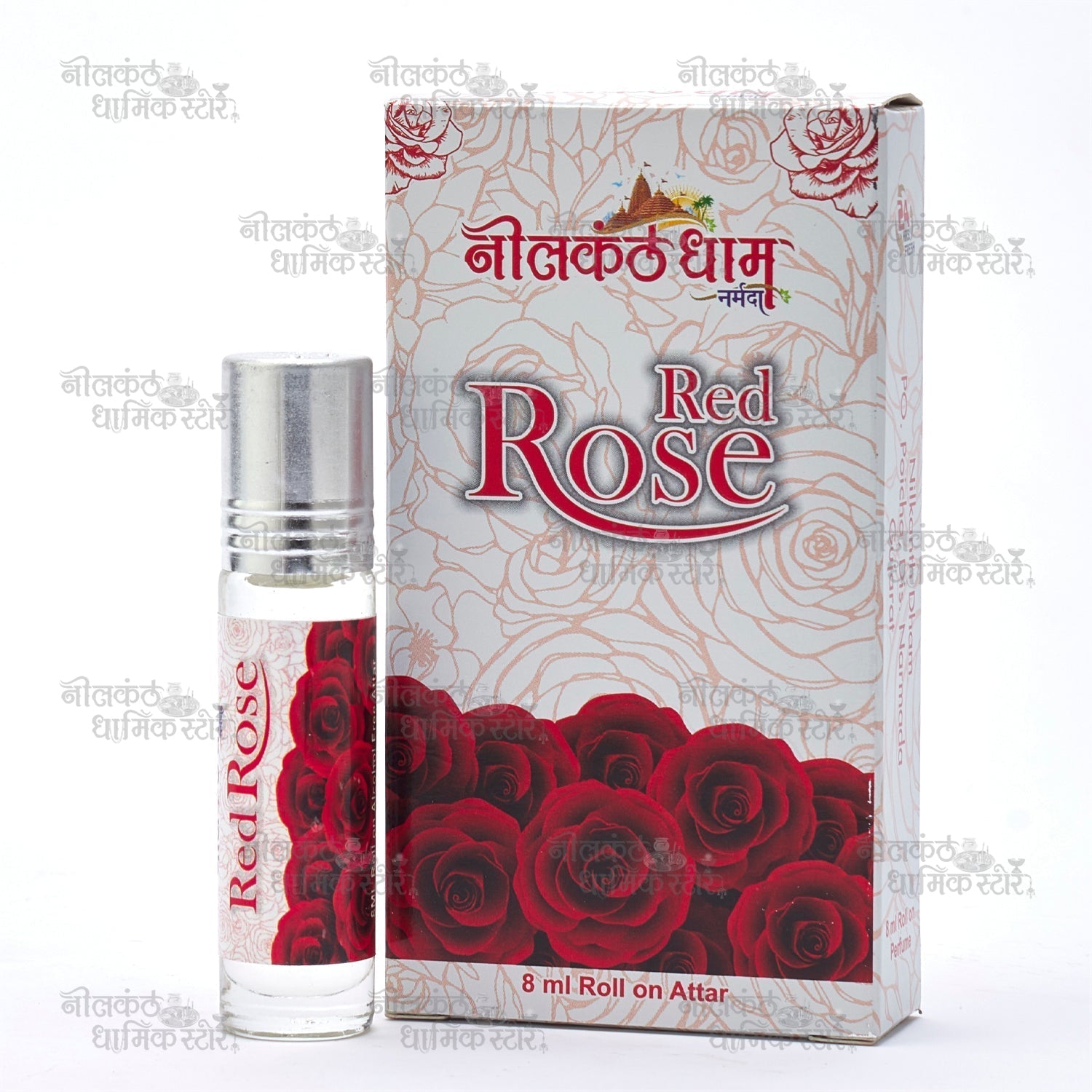Red Rose Attar Bottle – Natural Non-Alcoholic Perfume Oil