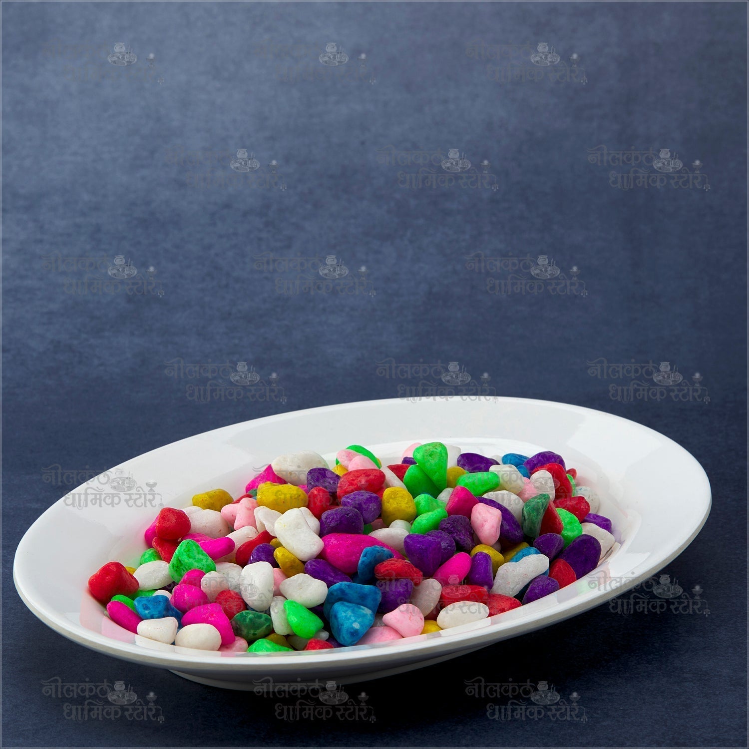 Multicolored Decorative Stones and Crystal Glass Stones for Home and Garden Décor by Nilkanth Dham