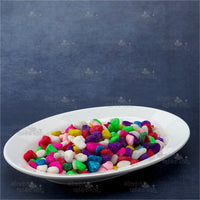 Multicolored Decorative Stones and Crystal Glass Stones for Home and Garden Décor by Nilkanth Dham