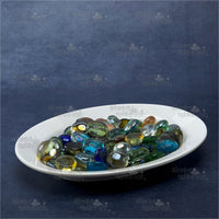 Multicolored Decorative Stones and Crystal Glass Stones for Home and Garden Décor by Nilkanth Dham