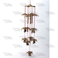 Handcrafted Large Windchimes with Wooden Beads and Natural Feathers for Home Decor