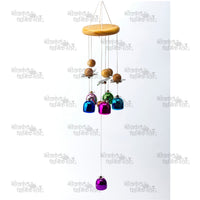 Handcrafted Large Windchimes with Wooden Beads and Natural Feathers for Home Decor